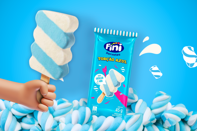 Marsh Torção Azul vira sorvete em parceria entre Fini e Froneri