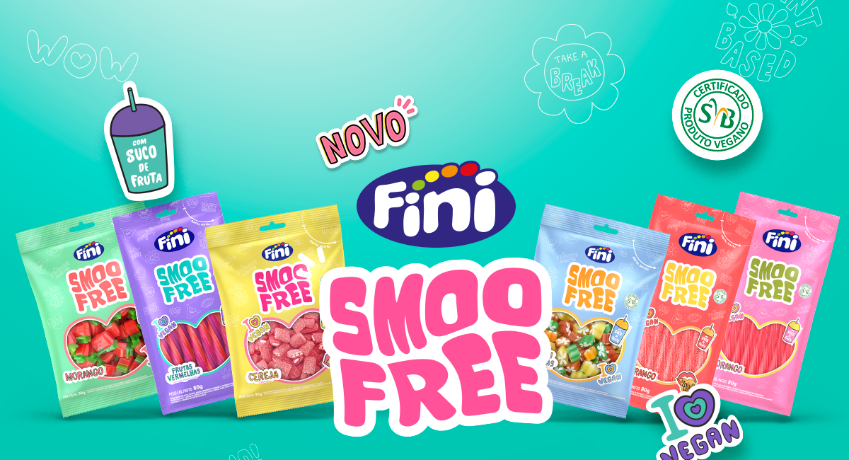 Fini aposta no mundo vegano com linha completa  de produtos Smoofree