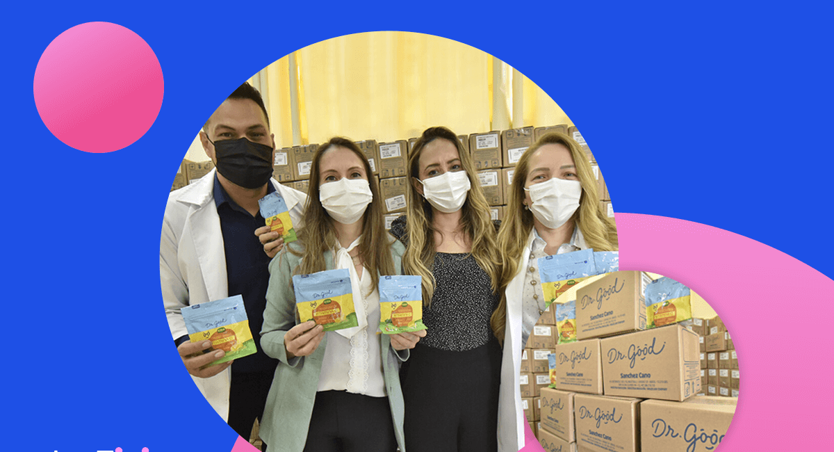 Dr. Good doa 34 mil pacotes de gomas de vitamina C para UGPS Dr. Good doa 34 mil pacotes de gomas de vitamina C para UGPS